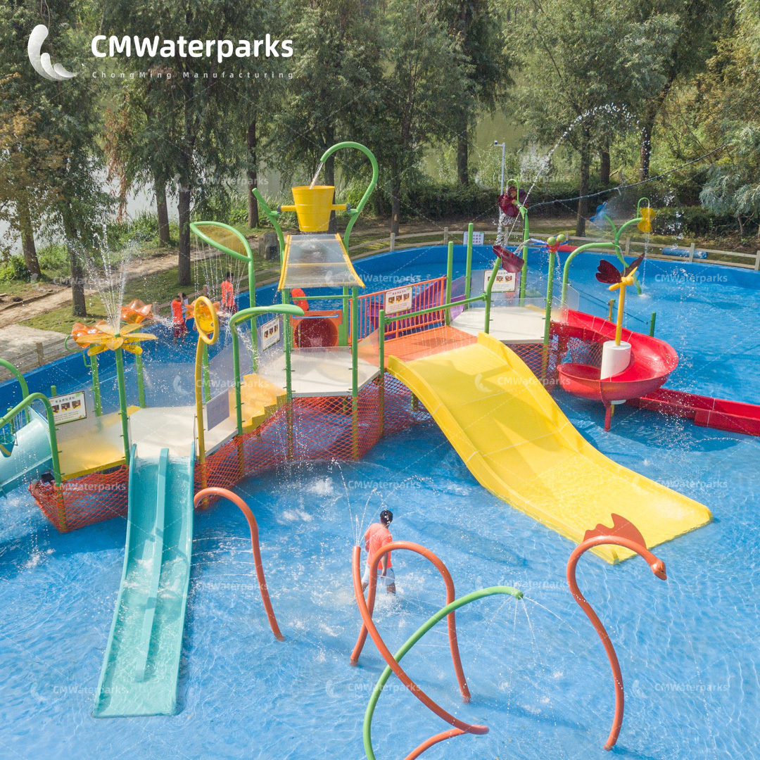 Fun Water Park Equipment Fiberglass Water Slides Swimming Pool Slide  Mini Water House Aqua Park For Kids