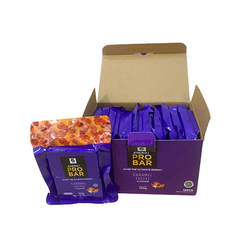 Hot Selling Protein Energy Bar with Caramel Toffee Flavour Calorie-dense Snacks and Support Healthy Weight Management