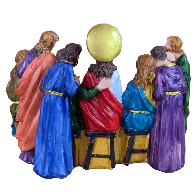 European style retro jesus candle holder resin craft statue ornaments home scented candle decoration