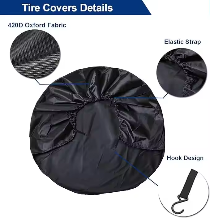 Customized Size Oxford Wheel Cover 4 Pack Tire Covers