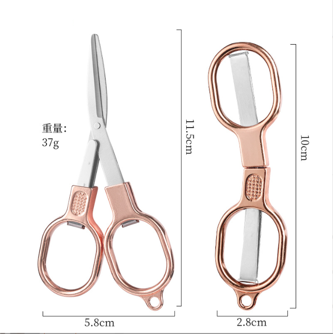 Portable telescopic scissors Portable travel mini shears foldable Stainless Steel Folding scissors for paper string craft shred