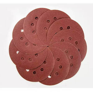 Pex Red Aluminum Oxide sandpaper 3/4/5/6 inch Round sanding disc P40-P1000 grits hook and loop for polishing wood and metal