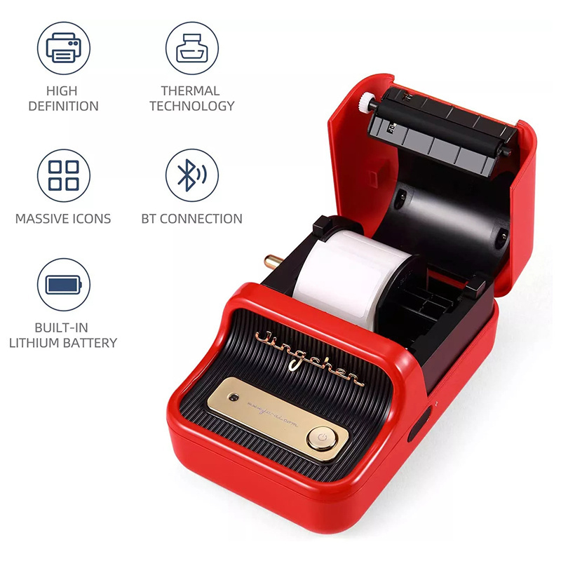 factory directly sell  Mini Portable B21 printer 50mm red jewellery smart label printing machine for price tag