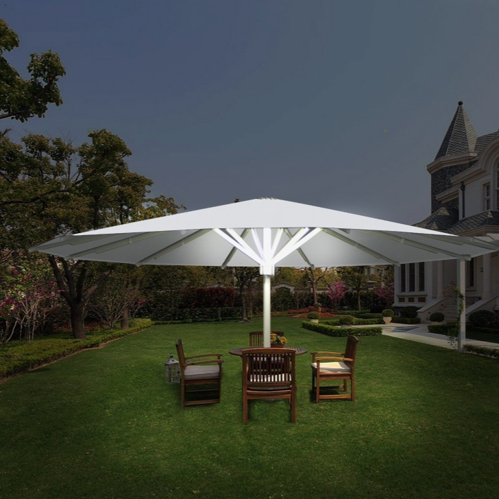 7M Outdoor Furniture LED Umbrella parasol umbrella supplier Outdoor large Patio Big cafe hotel Umbrella outdoor for restaurant