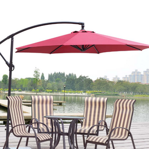 10 FT Iron Outdoor Yard Patio 3M  Cantilever patio umbrellas & bases Banana Parasol Garden Umbrellas  large umbrella outdoor