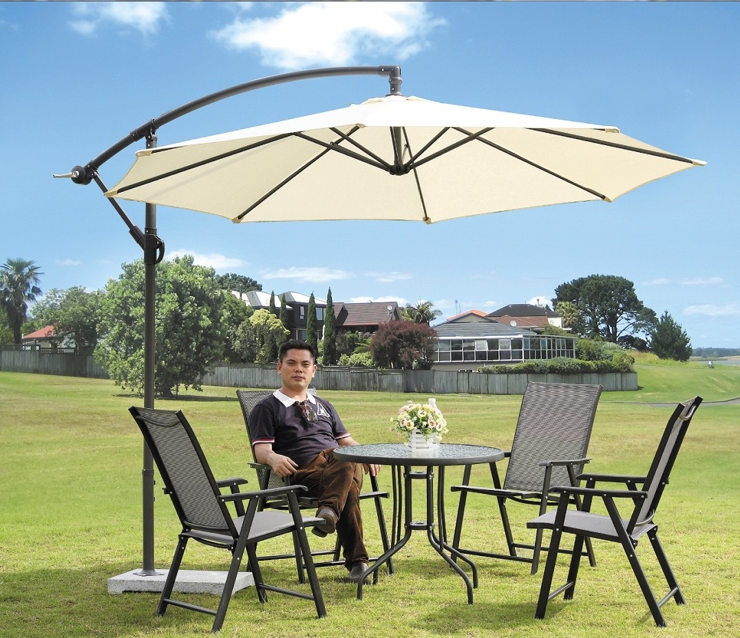 2.7m 9ft Frame commercial heavy outdoor table umbrella patio garden parasols for sale Outdoor Beach banana Garden Pool Umbrella