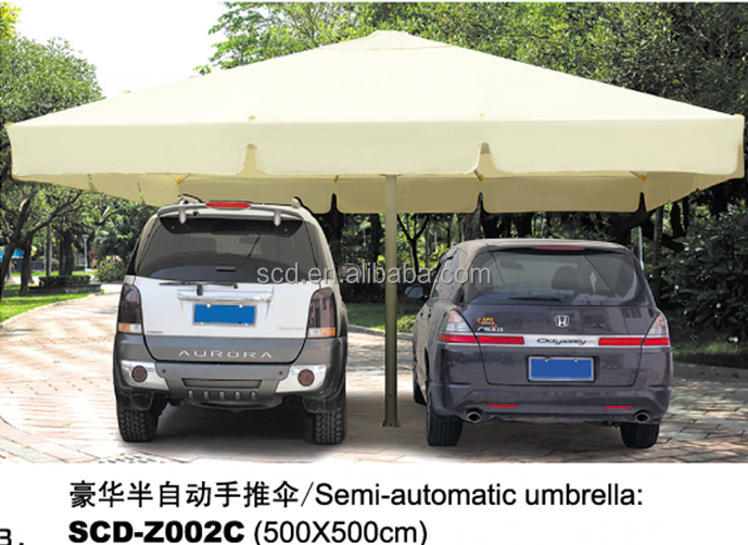 Luxury Sunshade Semi-automatic Beach Umbrella for Car parking