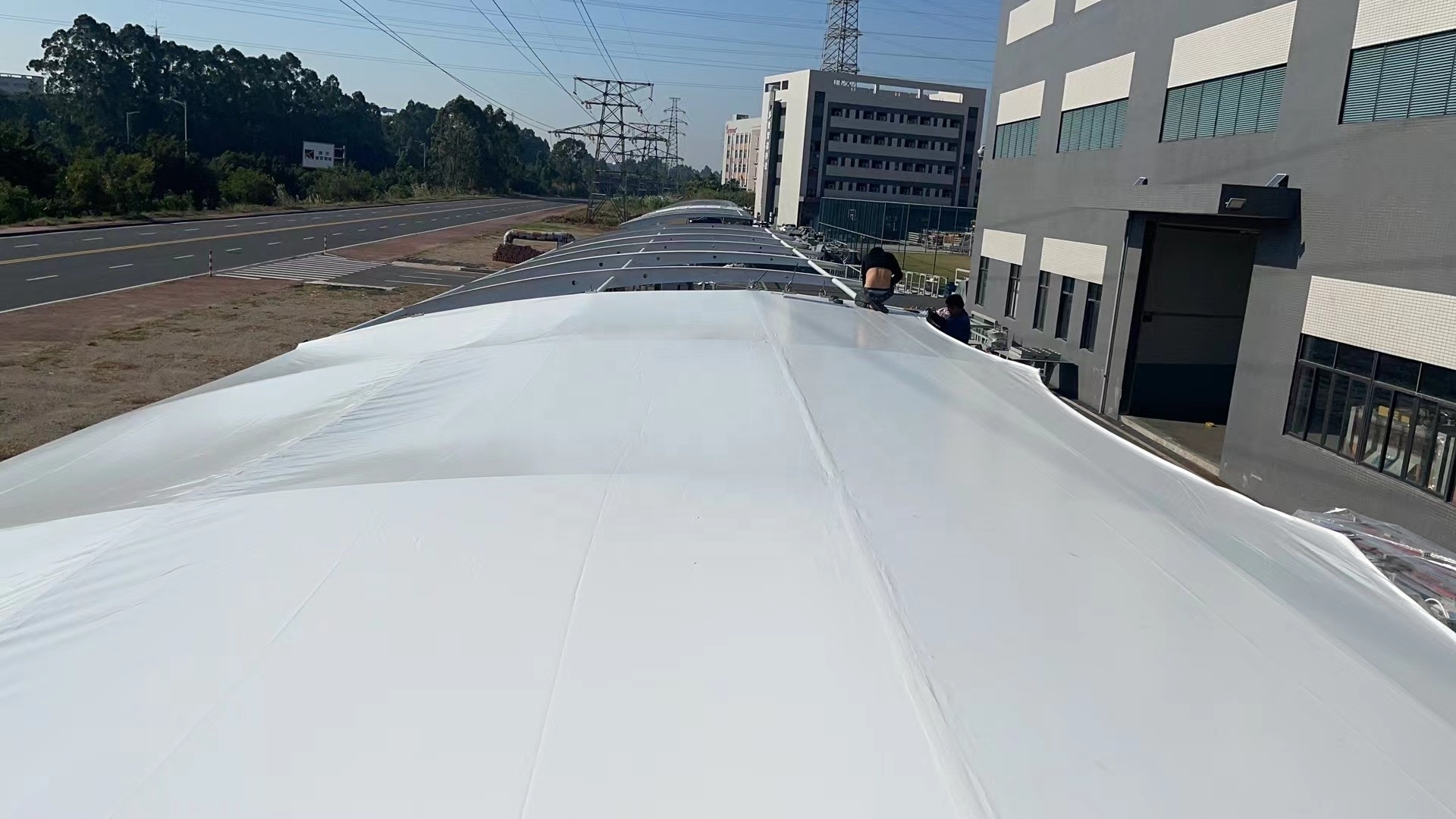 tensile structure membrane tent Car shelter parking large canopy high-designed membrane canopy