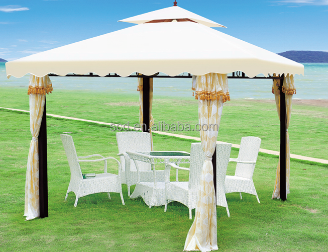 3*3m Durable Outdoor Furniture Garden Gazebo wirh Curtains