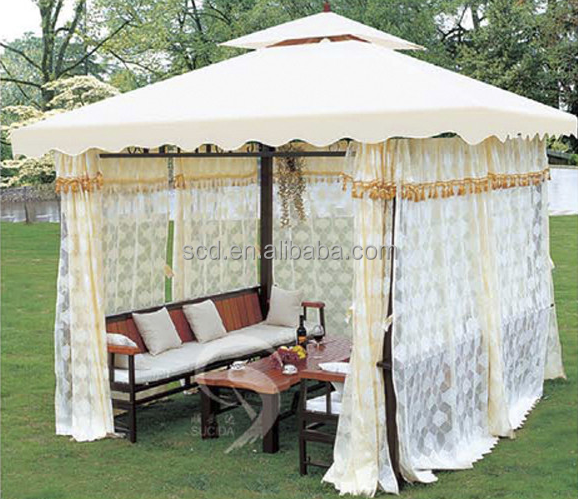 3*3m Durable Outdoor Furniture Garden Gazebo wirh Curtains