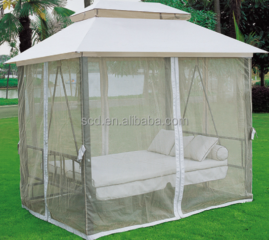 Outdoor Canopy Hanging Swing Chair Swing Bed With Sofa Seat