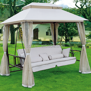 Outdoor Canopy Hanging Swing Chair Swing Bed With Sofa Seat