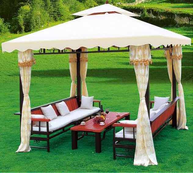 3*3m Luxury Outdoor Palace Style Small Patio Garden Iron Gazebo Commercial Tent