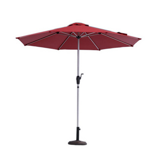 Leisure Patio Brushed Aluminum Umbrella Hand Crank Umbrellas garden retractable parasol parasol de jardin parasol base parts