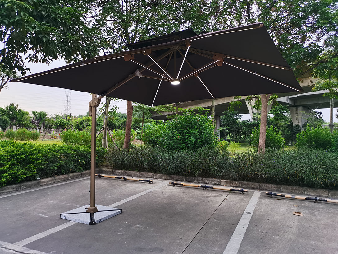 Dia 3m Patio Garden Solar Power Led Light outdoor umbrella patio umbrellas Rome Umbrella With LED light