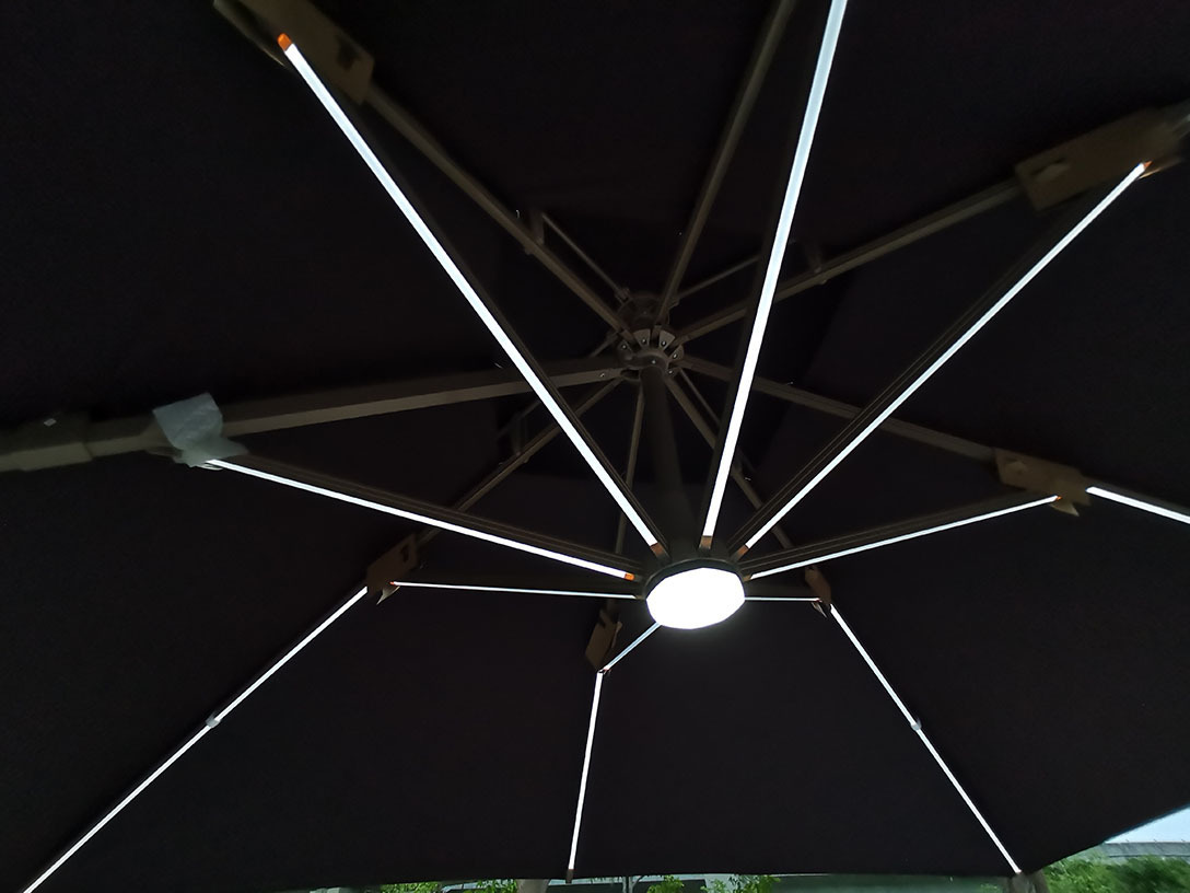 Dia 3m Patio Garden Solar Power Led Light outdoor umbrella patio umbrellas Rome Umbrella With LED light