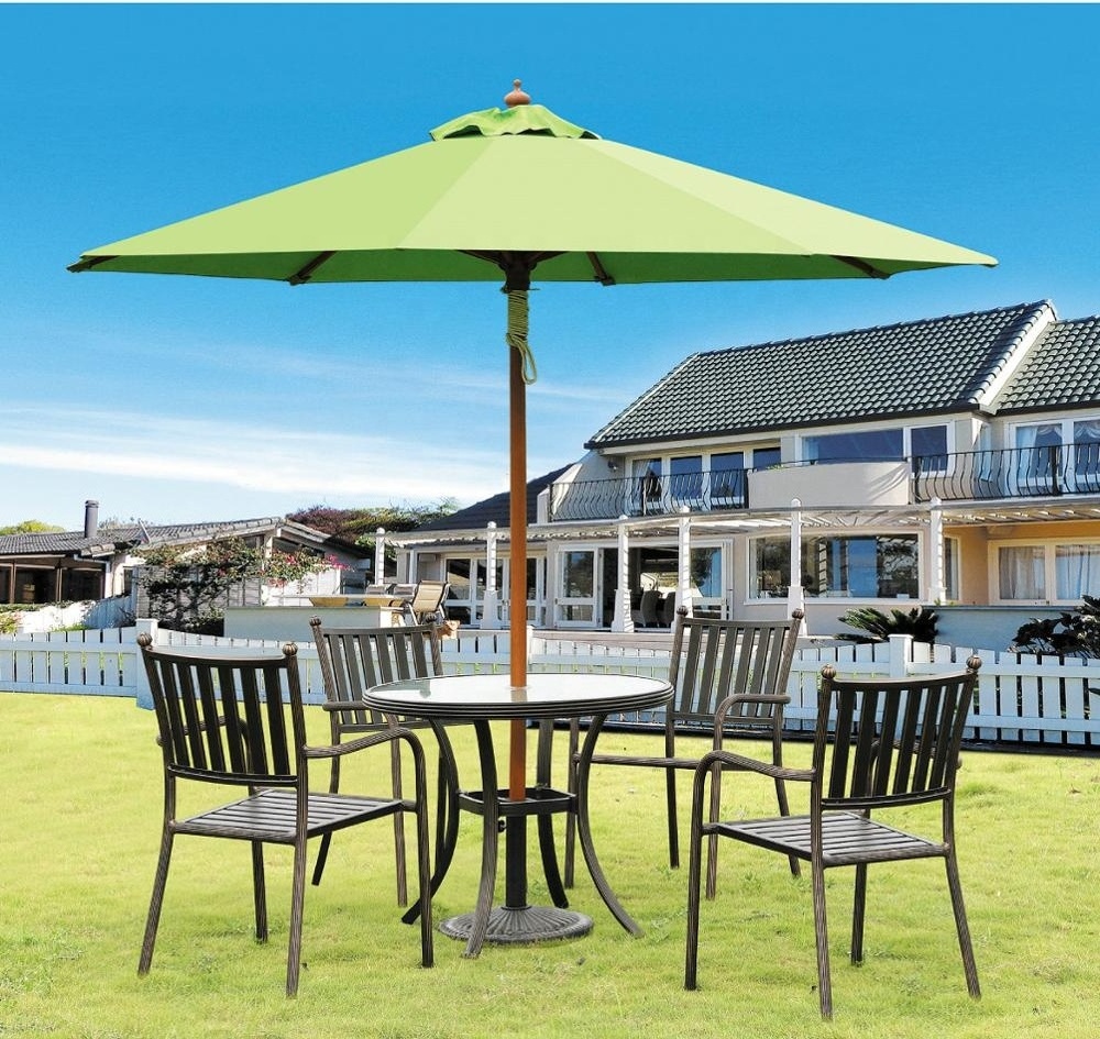 3 m Patio Garden  Sun Umbrella Outdoor Wooden Parasol Single Tier commercial heavy outdoor table umbrella patio garden parasols