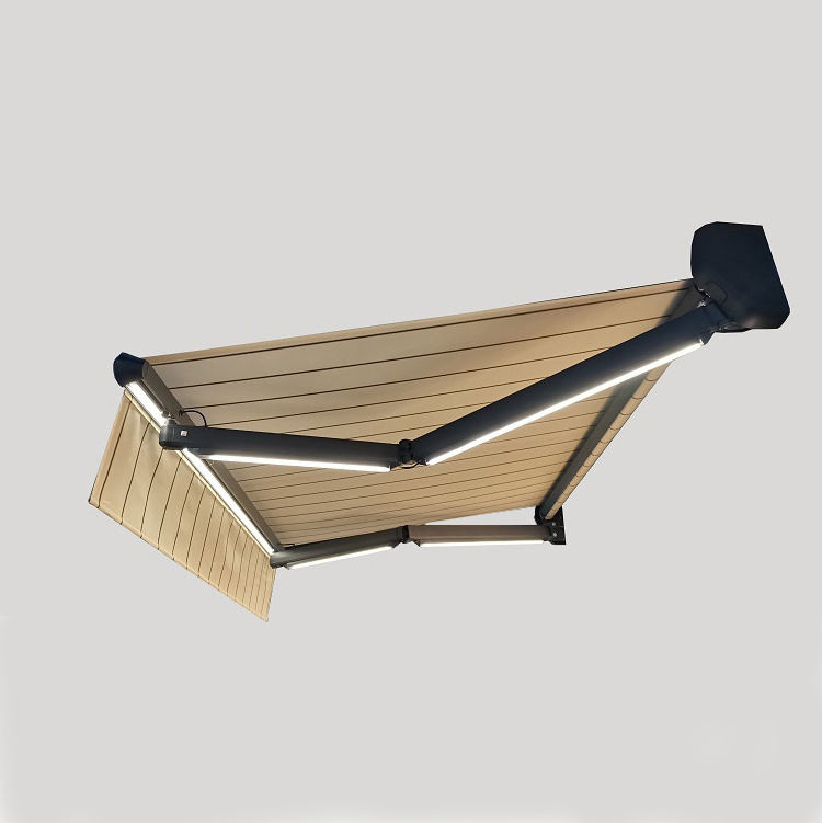 Outdoor Motorized Aluminum Folding Arm Retractable Awning