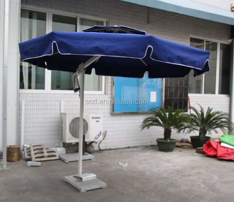 Side post sunshade square umbrella,cheap aluminum outdoor patio parasol