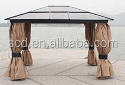 Hot Sale Pavilion Metal Frame Fixed Gazebos Outdoor Garden Gazebo With Galvanized Roof