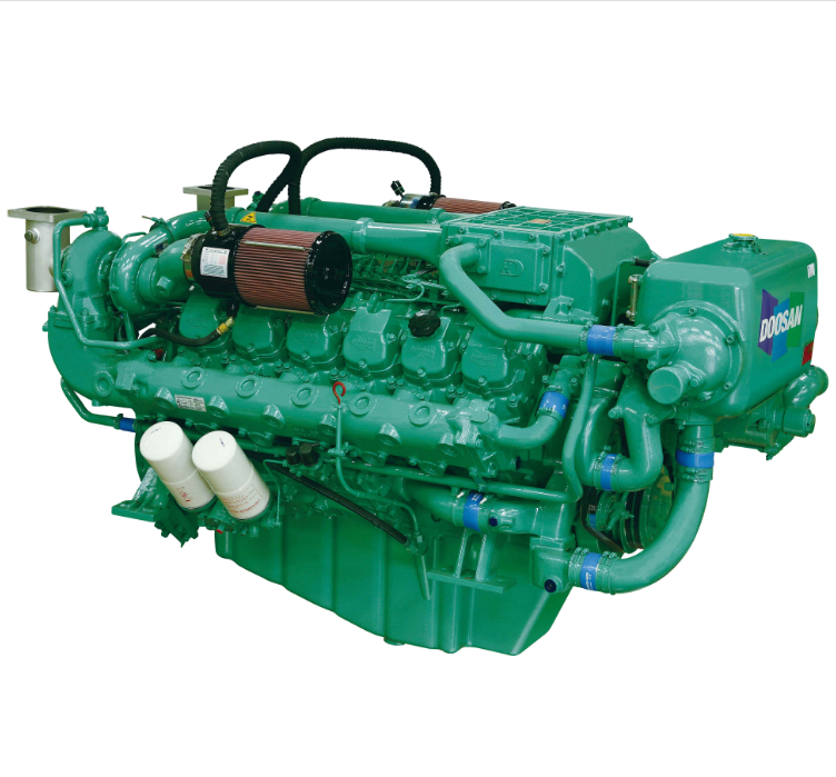 Original water cooled V12 Doosan V222TI engine for marine use