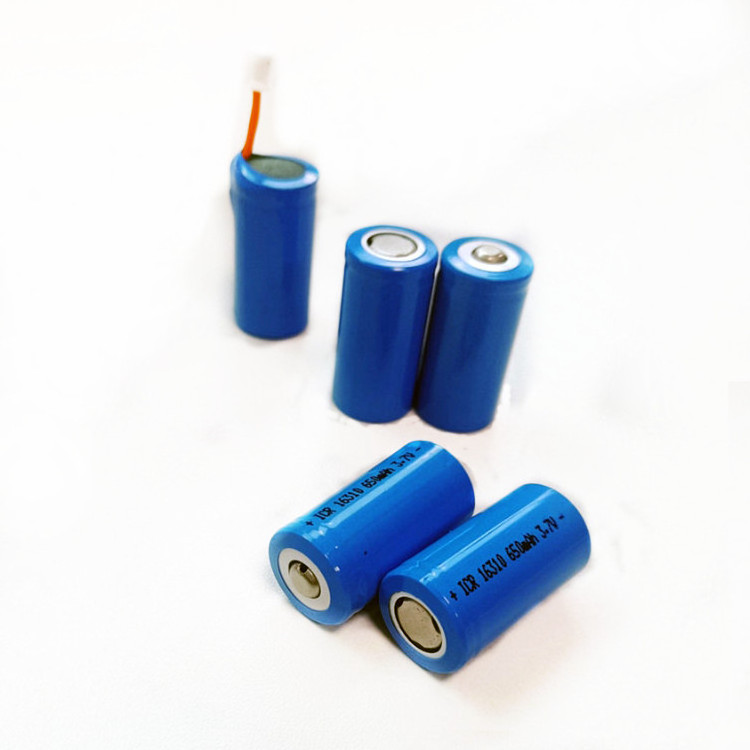 16310 lithium ion battery 3.7V 650mAh 800mAh 3C INR16310 rechargeable li-ion batteries