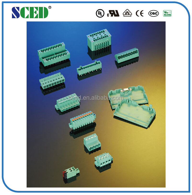 TP381P-04F Fixed Type 300V 8A 3 Pole Female Pluggable Terminal Block