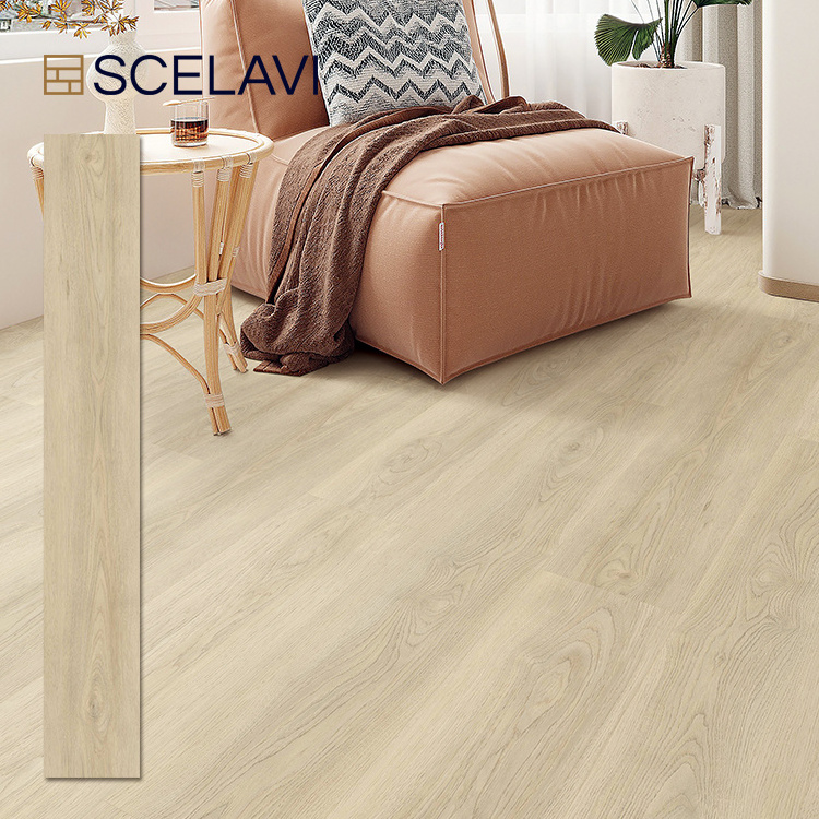 23x152cm Wholesale Customized 0.55Mm Wear Layer Uv Coating Lvt Wood Grain Bathroom Waterproof Peel And Stick Floor Tiles