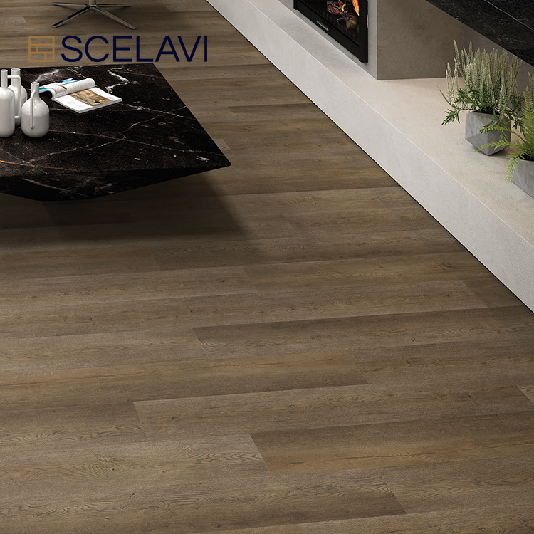 Mustang Oak Pvc Tile With Click Laminate Wood Color Flooring Waterproof Vinyl Sheet Flooring