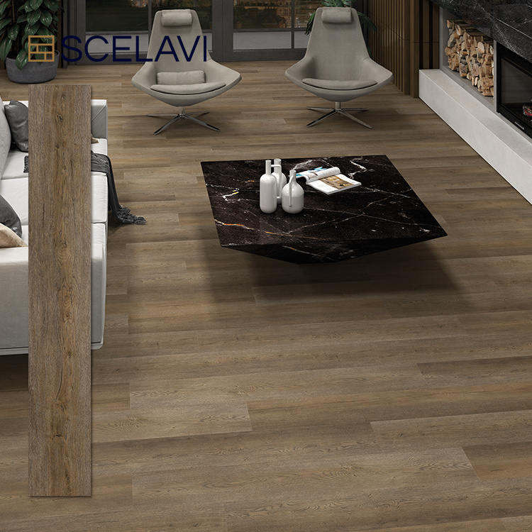 Mustang Oak Pvc Tile With Click Laminate Wood Color Flooring Waterproof Vinyl Sheet Flooring