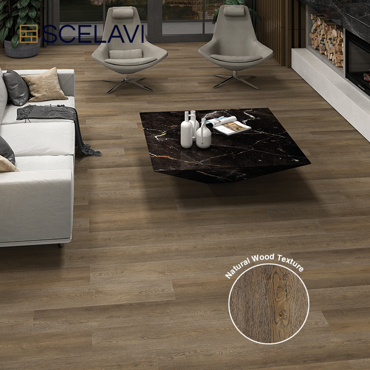 Mustang Oak Pvc Tile With Click Laminate Wood Color Flooring Waterproof Vinyl Sheet Flooring