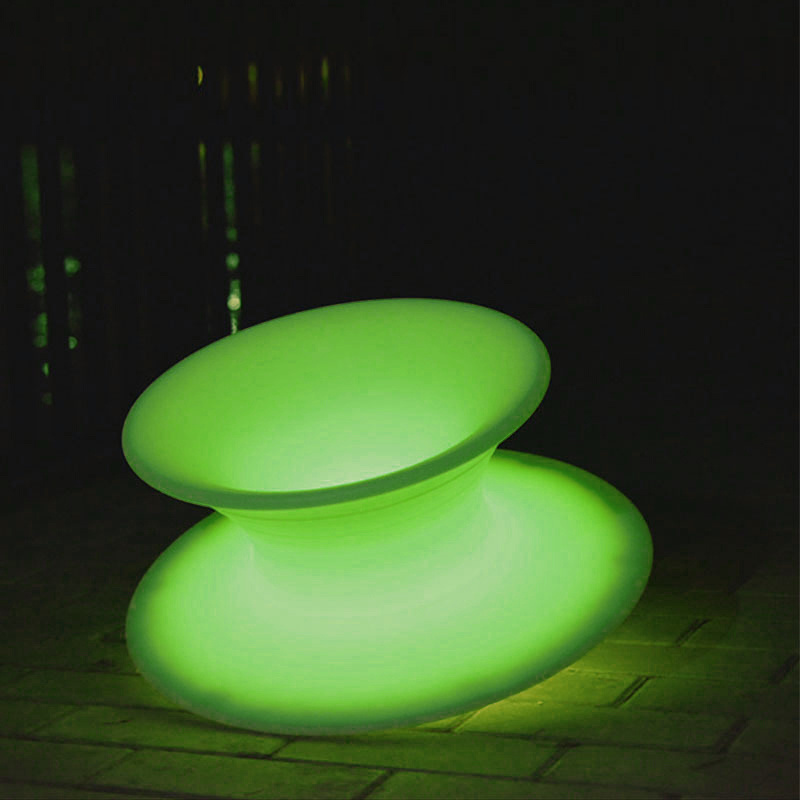 Modern Outdoor Led Furniture Playground Plastic Spinning Chair Magic 360-Degree Rotating Glowing Spun Chair For Amusement Park