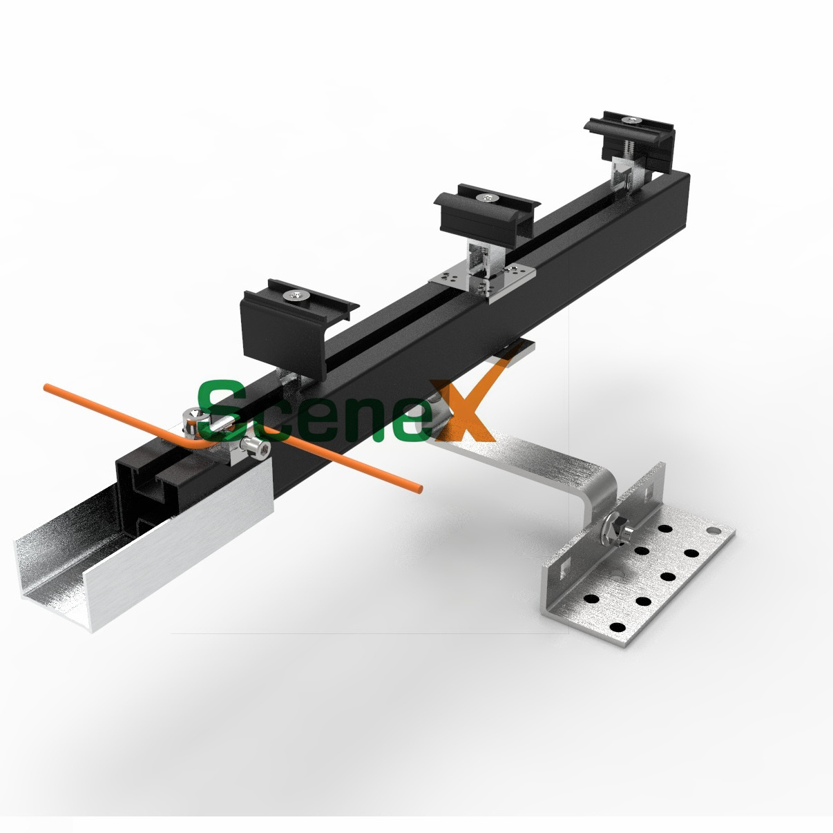 Manufacturer Direct Sell Solar Panel Mounting Aluminum Rail For PV Roof rapid install Mount Racking System