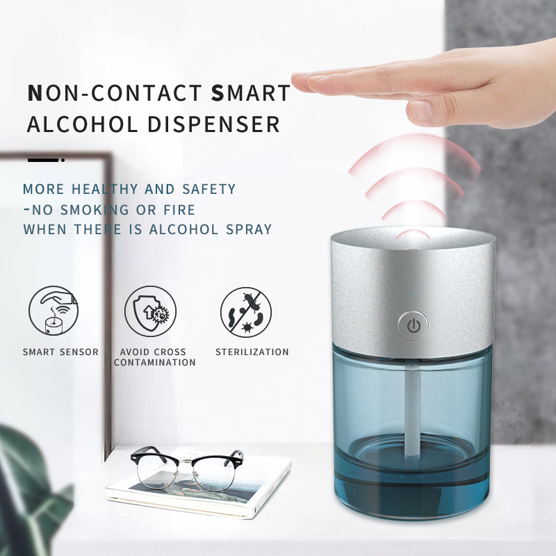 SCENTA Top Sale Electronic Touchless Automatic Alcohol Spray Dispenser,Portable Auto Sensor Alcohol Hand Sanitizer Dispenser