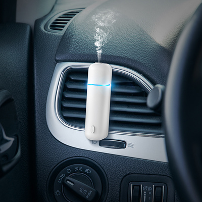 SCENTA Luxury Plastic Ultrasonic Car Air Freshener Diffuser,USB Waterless Aroma Essential Oil Car Diffuser