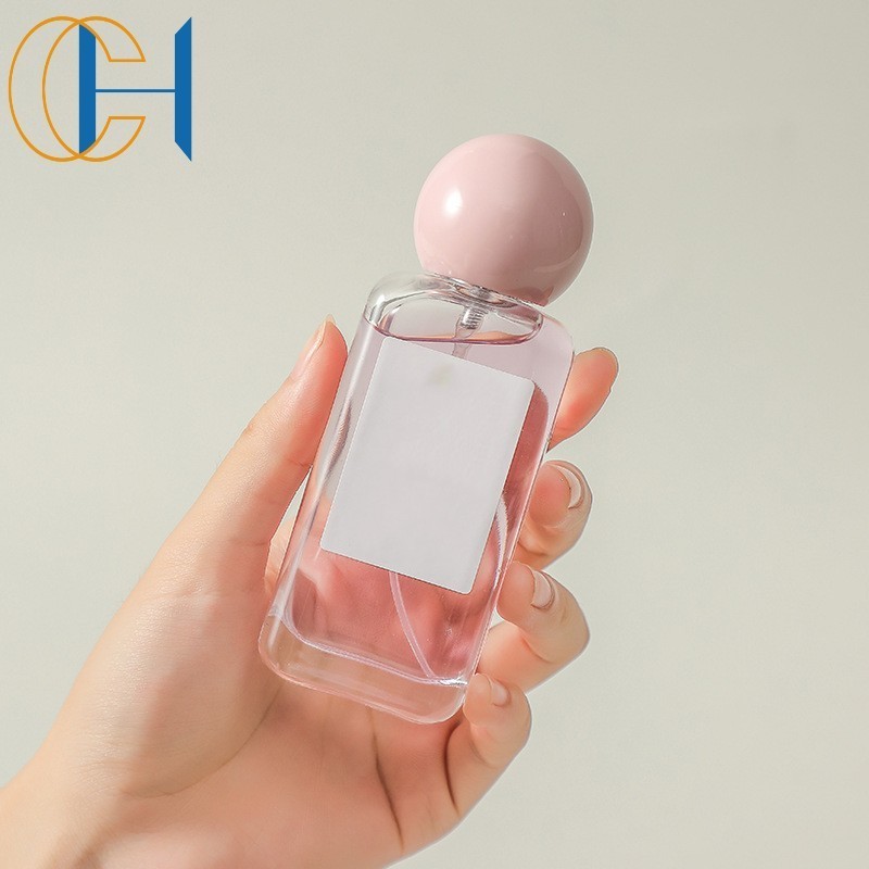 C&H Hot Sale Luxury Square Glass Bottle Home Fragrance Aroma Air Freshener Room Spray with Round Lid for Home Decoration