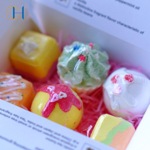 C&H Wholesale Inside Kids Bath Fizz Bomb with Toys Funny Wholesale Private Label Custom Colors Customized Box Hotel Spa