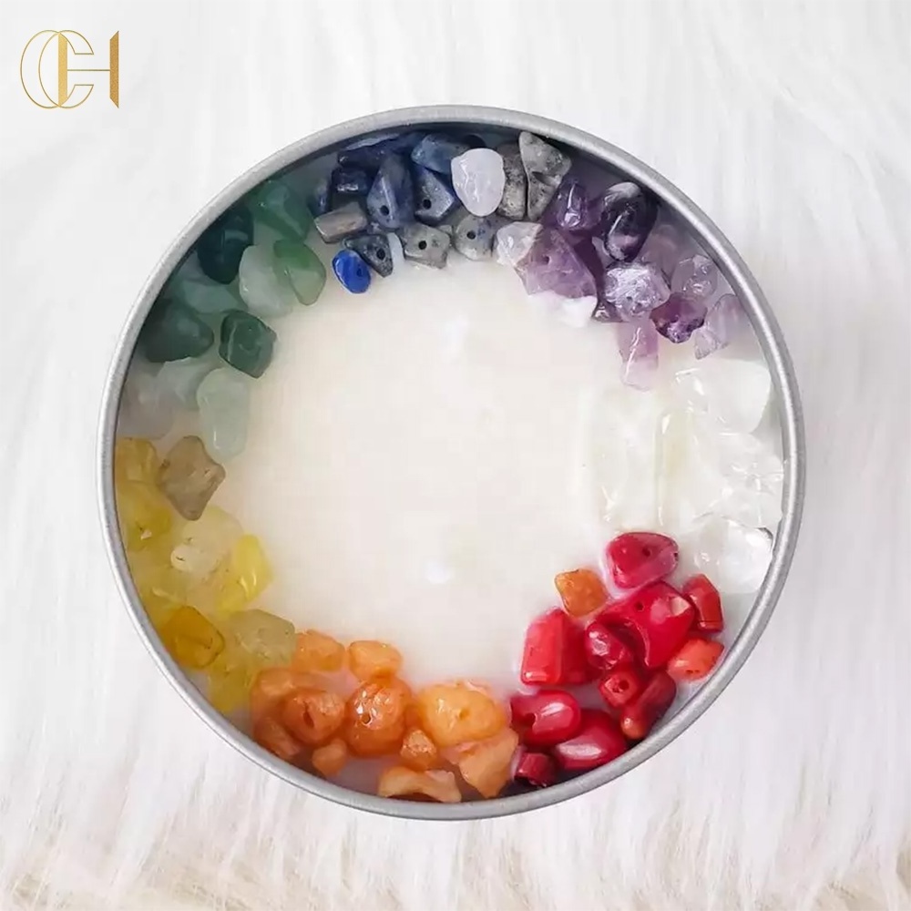 C&H Custom Fragrance Oil Aroma 7 Stones Candles Manifestation Chakra Scented Candle