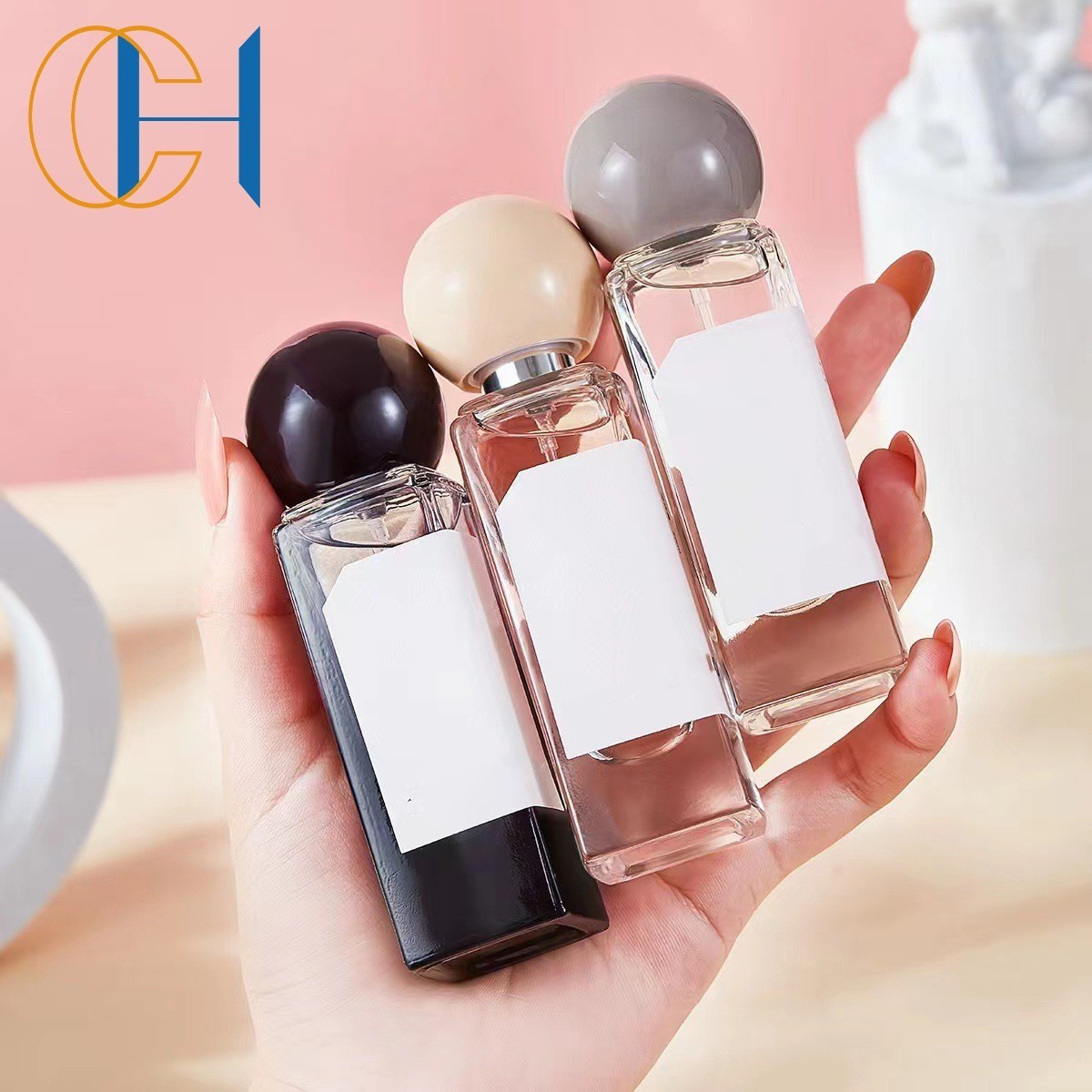 C&H 2023 New Customized Home Fragrance Metal Healing Fragrance Relaxing Gift Box Deodorizer Glass Bottle Room Spray