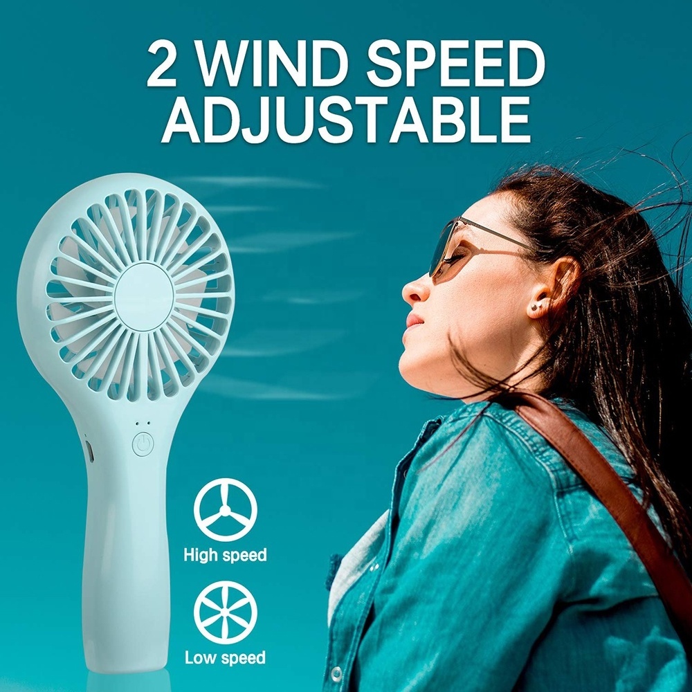 Camping Outdoor Mini Rechargeable Hand Fan Led night Light  2 Speed Level Summer Cooling USB Fan