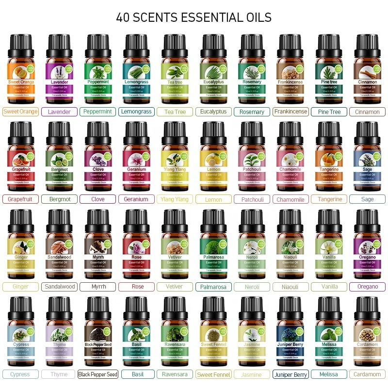 OEM Private Label 100% Pure Aroma Essential Oil Set High Quality Natural Essential Oils 20 Pack Fragrance Oils for Diffuser