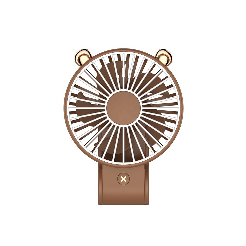 Summer Cooling Portable Foldable Rechargeable Fan Cute Rabbit Bear Handheld Mini Fans