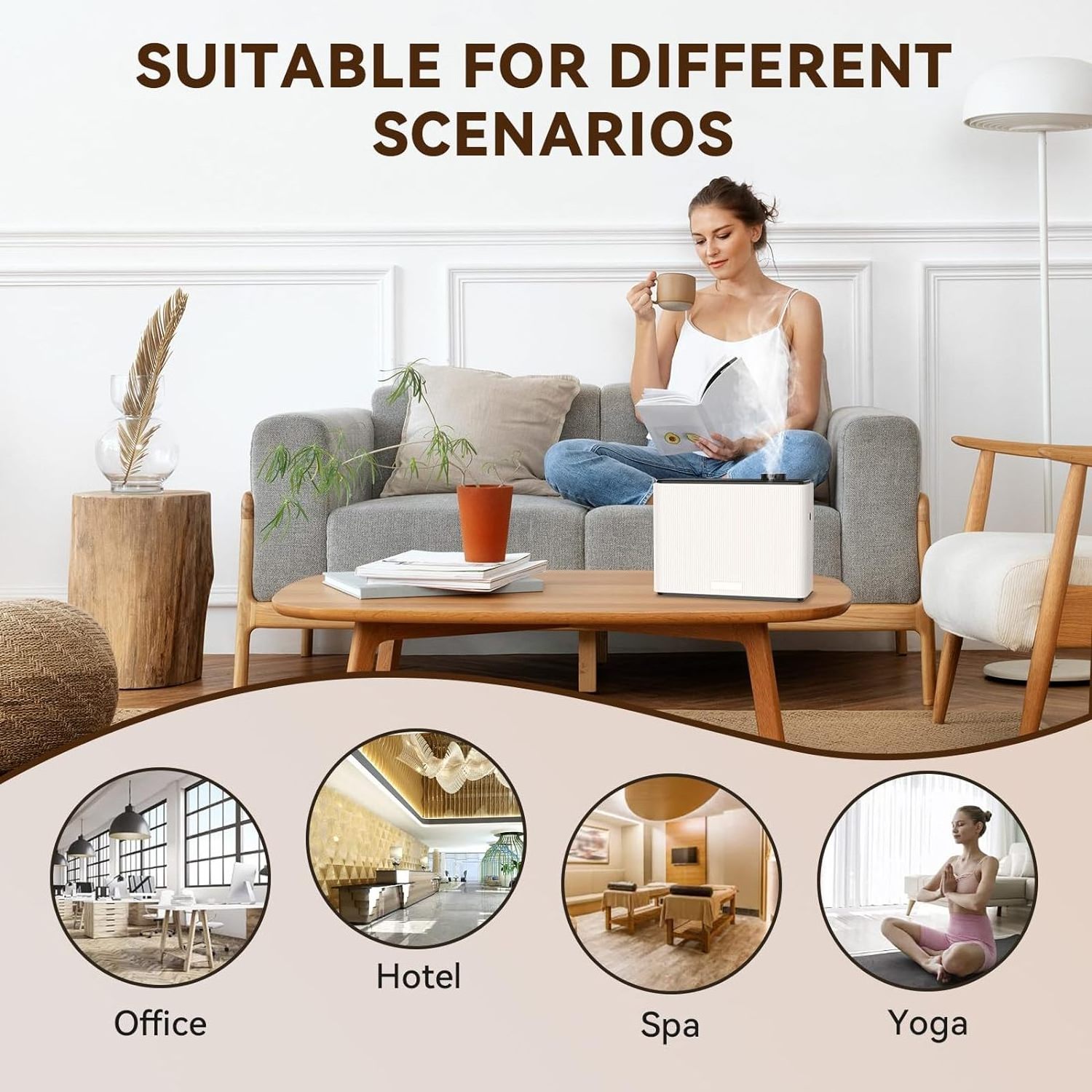 Smart Wall-Mounted WIFI App Air Freshener 1000mL Waterless Electric HVAC Scent Diffuser Huge Areas Plastic Home Aromatherapy