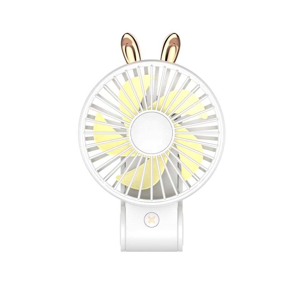 Summer Cooling Portable Foldable Rechargeable Fan Cute Rabbit Bear Handheld Mini Fans