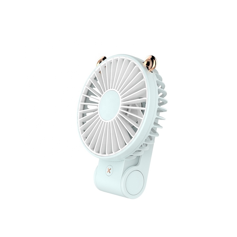 Summer Cooling Portable Foldable Rechargeable Fan Cute Rabbit Bear Handheld Mini Fans