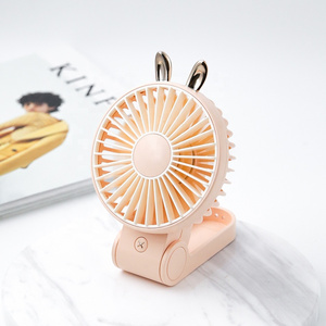 Summer Cooling Portable Foldable Rechargeable Fan Cute Rabbit Bear Handheld Mini Fans