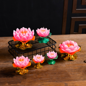 Buddha Decoration Votive Tea Light Aromatherapy Lotus Flower Candle Scented