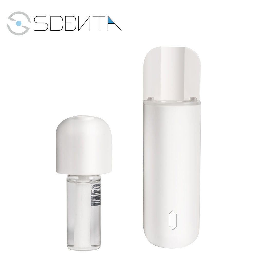 SCENTA Custom Logo Mini Ultrasonic Wall Mounted Perfume Diffuser Electric Portable Usb Fragrance Oil Car Vent Air Freshener