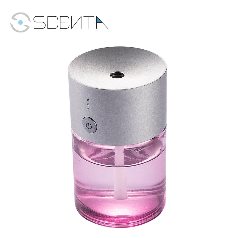 SCENTA New Arrival Mini Rechargeable Perfume Machine Rohs Wireless Fragrance Oil Ultrasonic Car Air Purifier