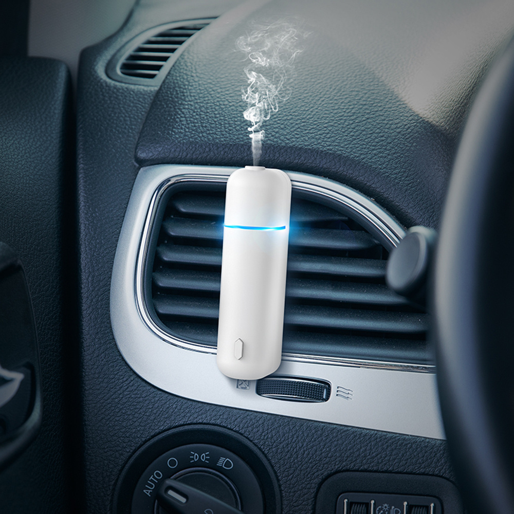 SCENTA Luxury Plastic Ultrasonic Car Air Freshener Diffuser,Wholesale Aroma Essential Oil Car Vent Clip Diffuser